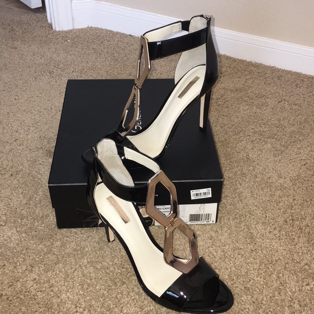 Black n gold BCBG heels size 10m
